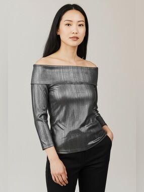City Streets Silver Blouse